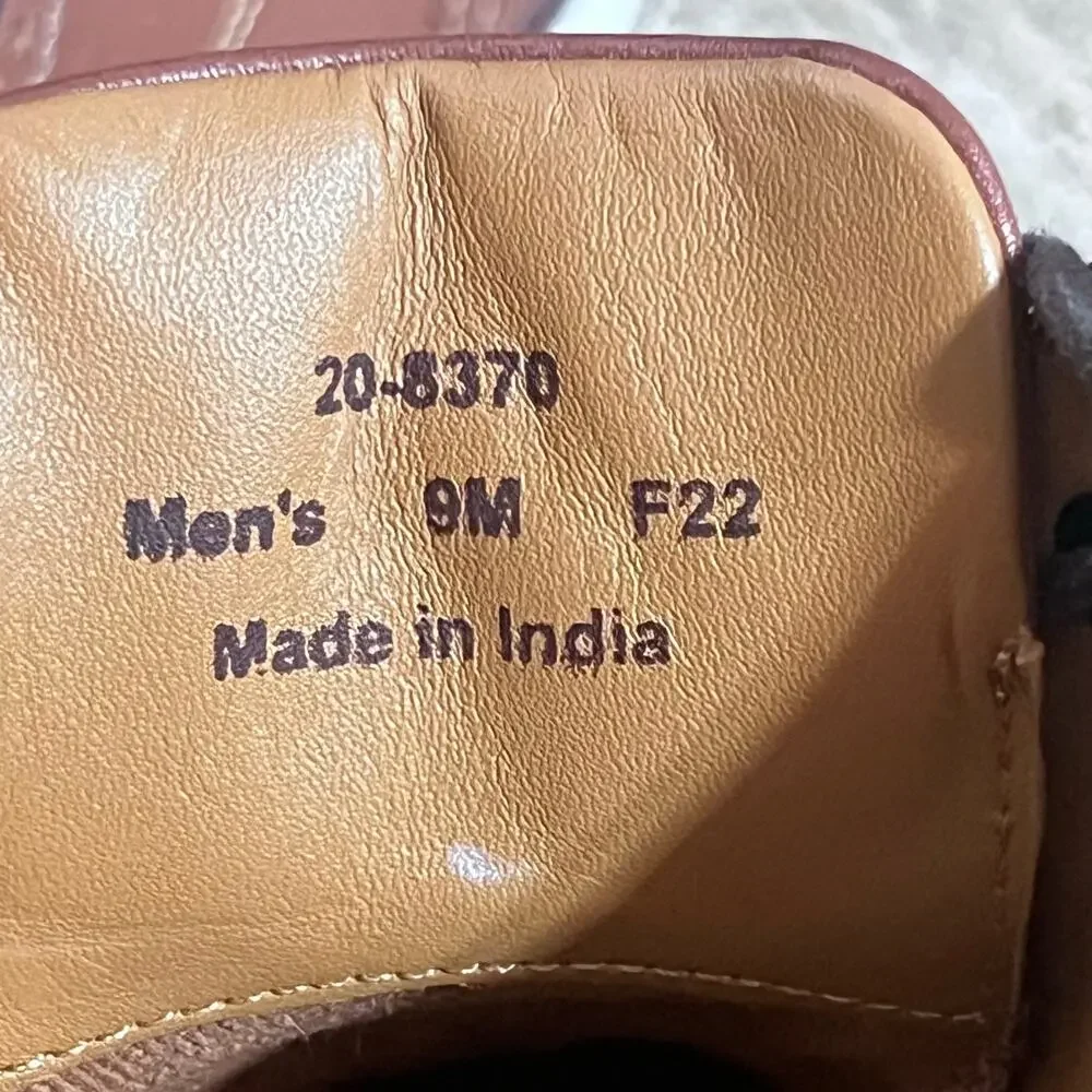 Johnston & Murphy Men’s Shoes Tan Holden Wingtip Size 9M 20-8370 - Picture 5 of 5